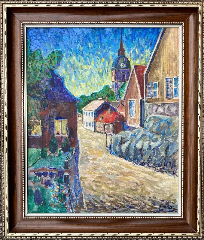 Oljemålning Svensk kyrka av Timur Abdulaev