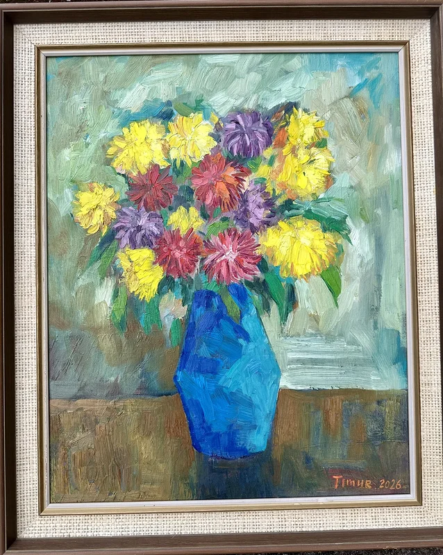 Oljemålning Blommor av Timur Abdulaev