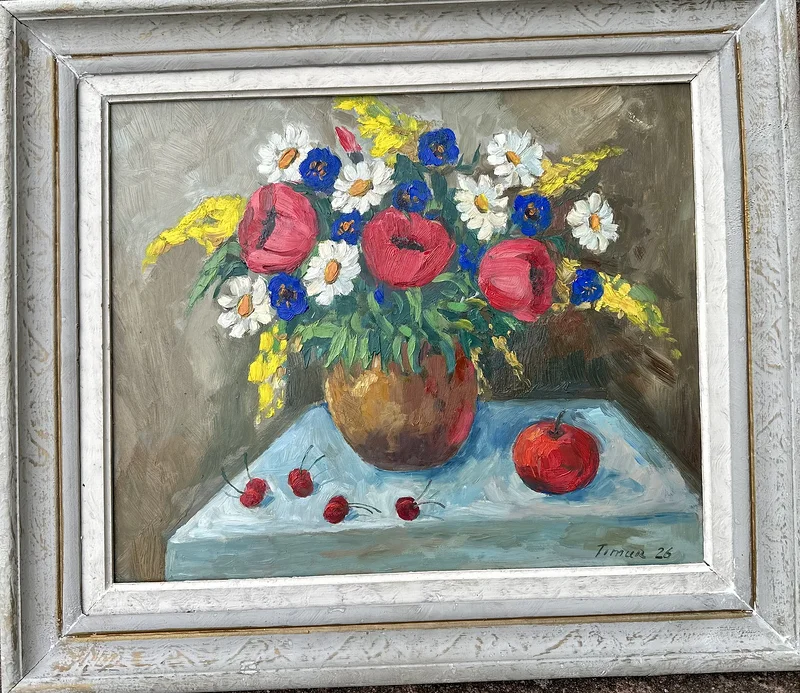 Oljemålning Blommor av Timur Abdulaev
