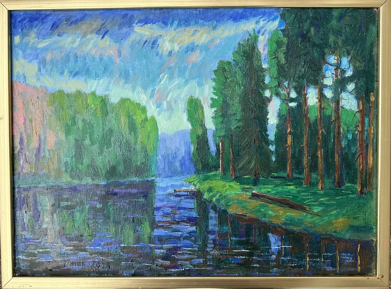 Oljemålning Sjö av Timur Abdulaev