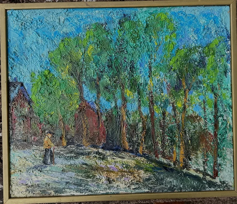 Oljemålning Sommarpromenad av Timur Abdulaev