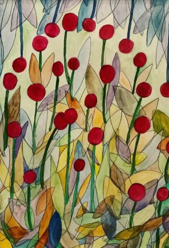 Akvarell Blomster av Magdalena Wiklund