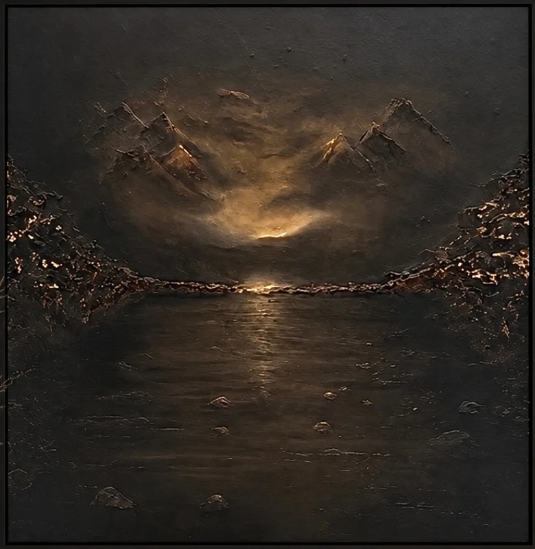 Akrylmålning Silent Horizon av Felicia Kall