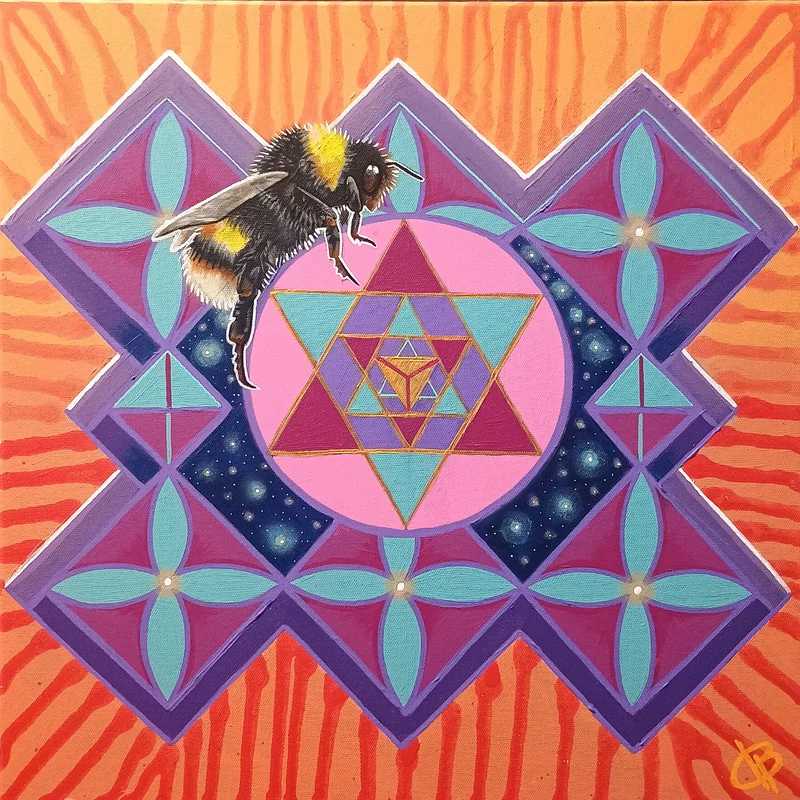 Akrylmålning ~Merkaba~ av Carolina Blomkvist
