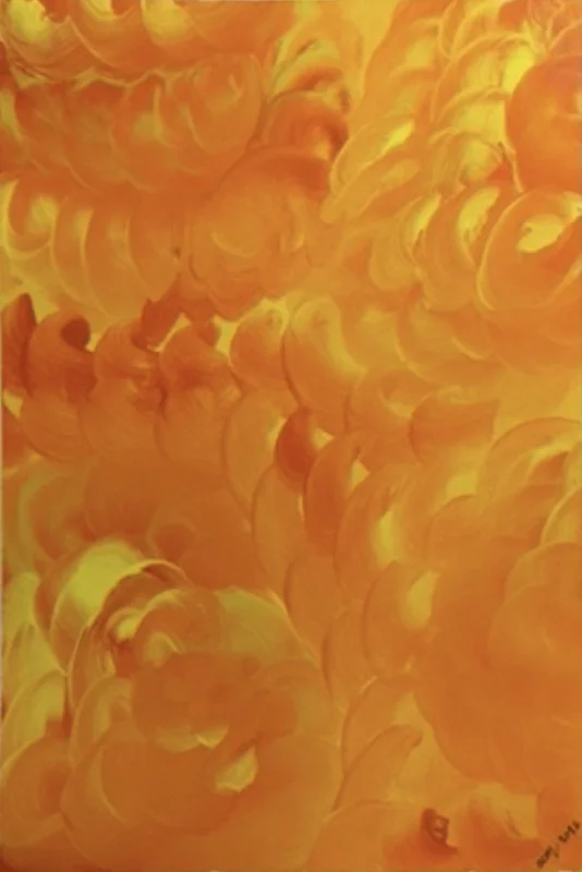 Akrylmålning Översikt - Orange puls - 1 av 2 av Ann-Christin (Acmpainting) Martinsson