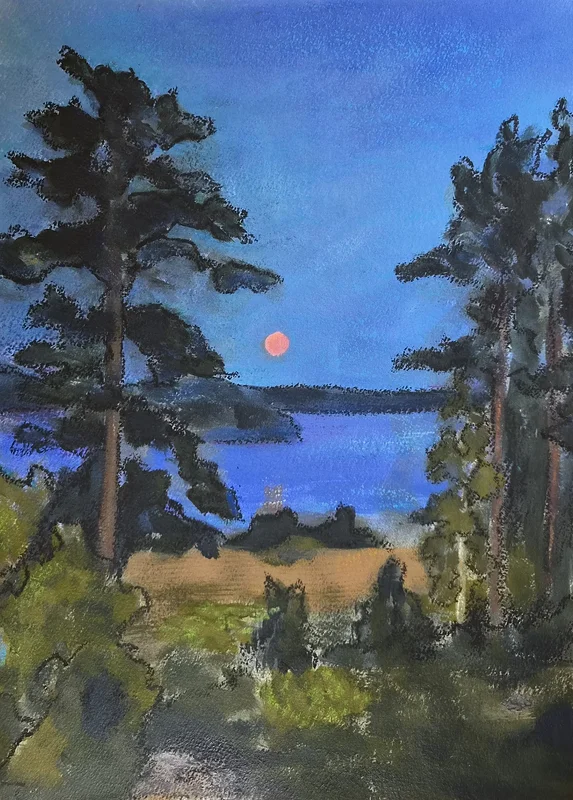 Måne 4 av Ise (Liselotte) Lindh Fahlström