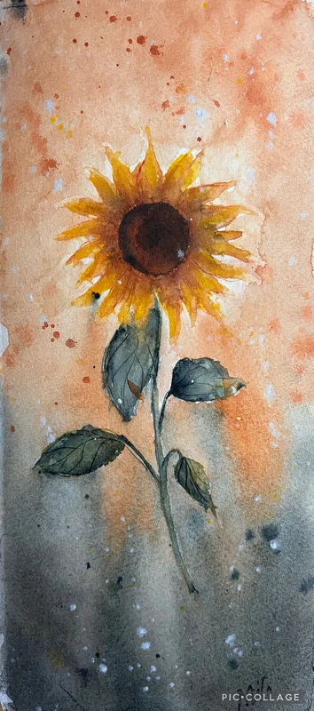 Akvarell Sol av Marie-Louice Eriksson
