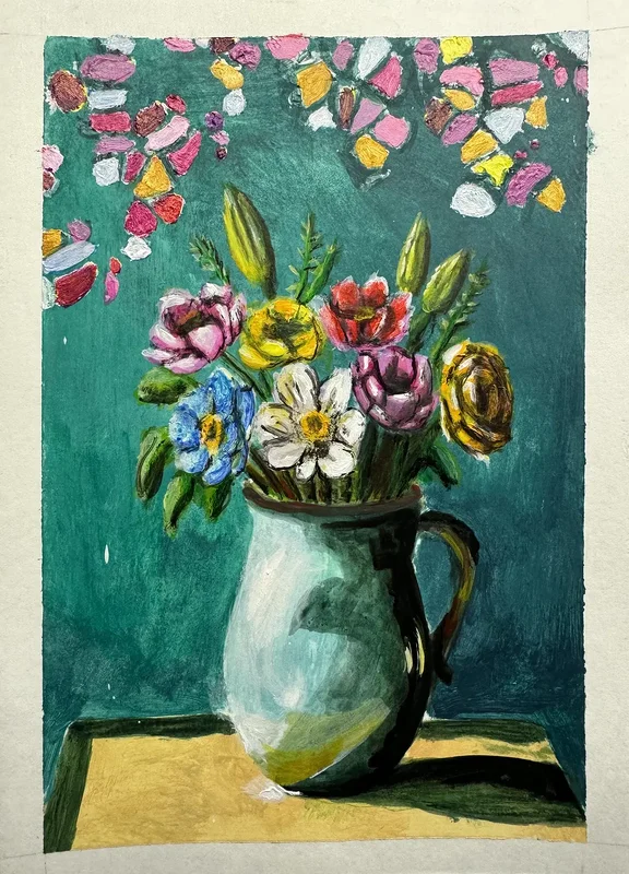 Akrylmålning Flower Carafe av Jesper Paulson