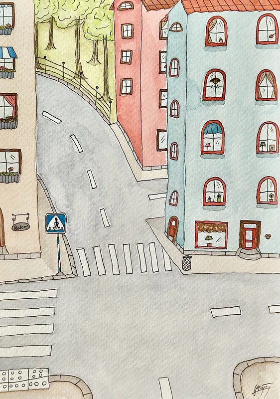 Akvarell That part of the city av Maja Johansson