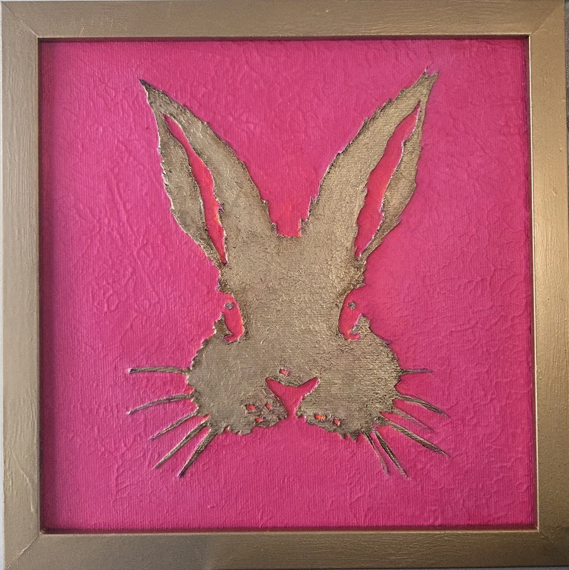 Akrylmålning Rosa kanin av Lana BLINK
