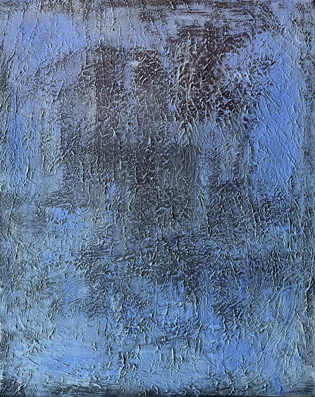 Akrylmålning Moody blue av Linda Thörnblom