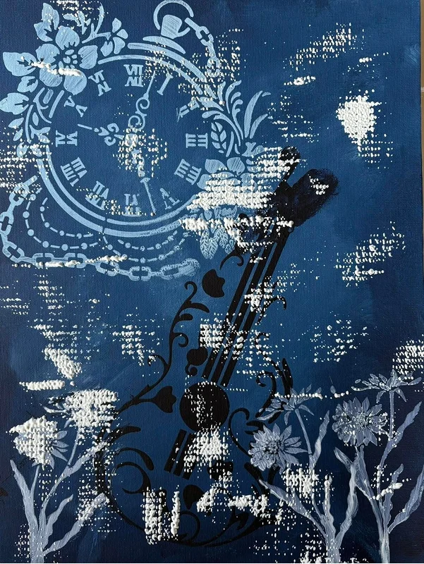 Akrylmålning Översikt - Tiden emellan - 1 av 6 av Ann-Christin (Acmpainting) Martinsson