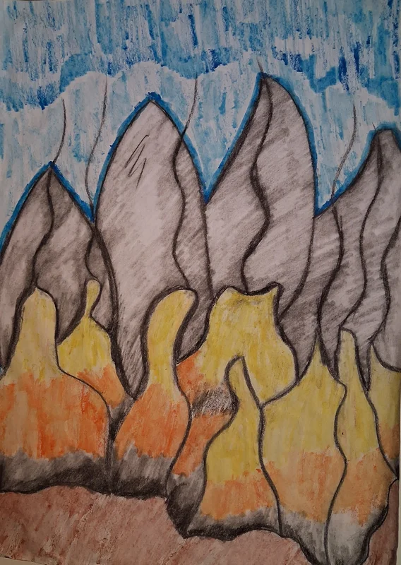 Fire on th rocks av Veronica Domachowska