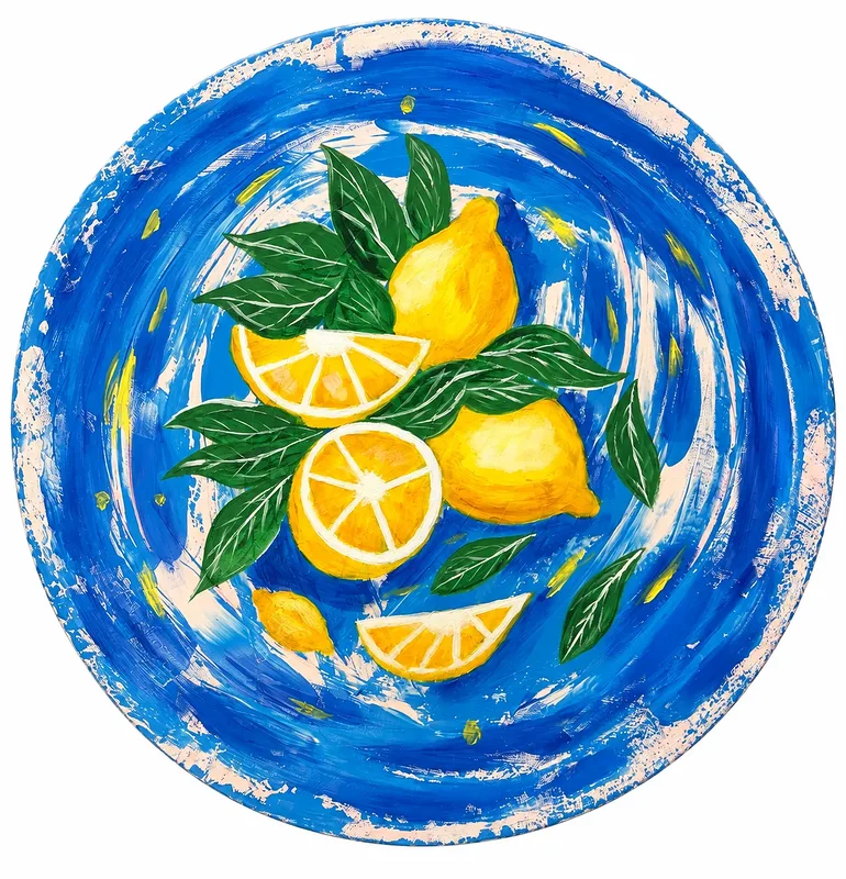Akrylmålning ”Lemon bliss” av Olivia Babecic