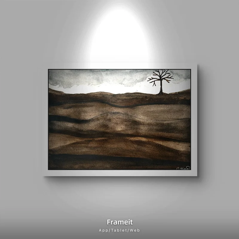 Akvarell Grey skies av Johanna Norrgård