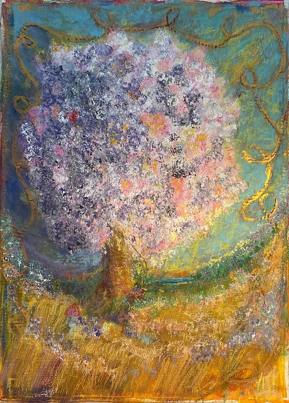 Akrylmålning The rhythm of a tree av Nina Johansson - Freeride Painter