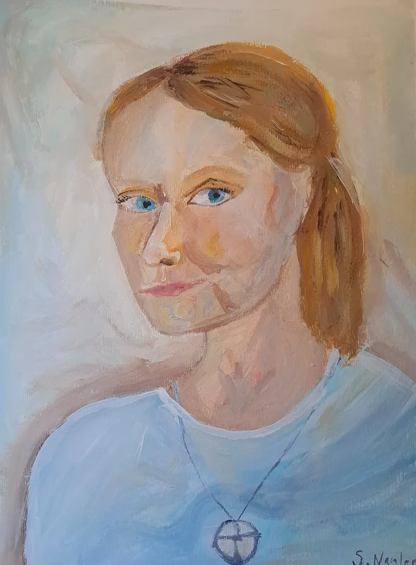 Akrylmålning Sofia av Sonja Nemlander