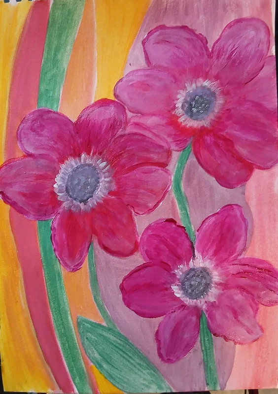 Akvarell Mina Blommor.. av Monica Hamberg
