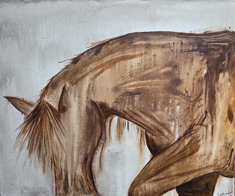 Akrylmålning Sorrow av Emilia Andreae
