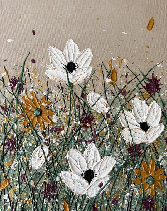 Akrylmålning Untitled av Veronica Fuchs
