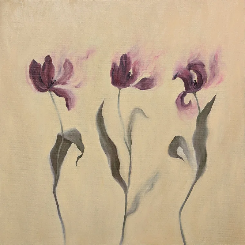 Oljemålning When the Warmth Faded av Harika Zerman