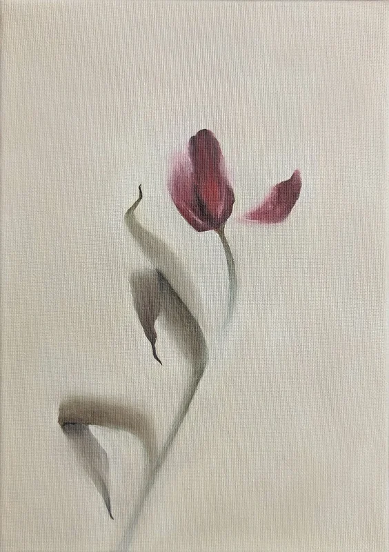 Oljemålning Softly as a Breath av Harika Zerman