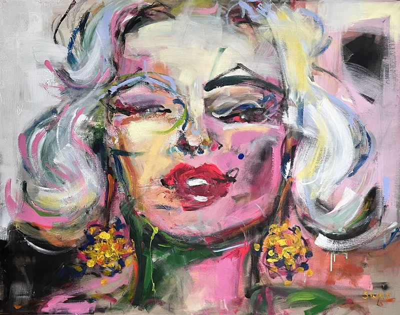 Akrylmålning Marilyn Monroe av Ilona Swat