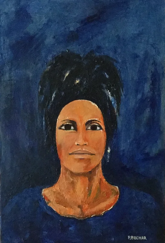 Oljemålning ”queen of Africa” av Peter Buchar