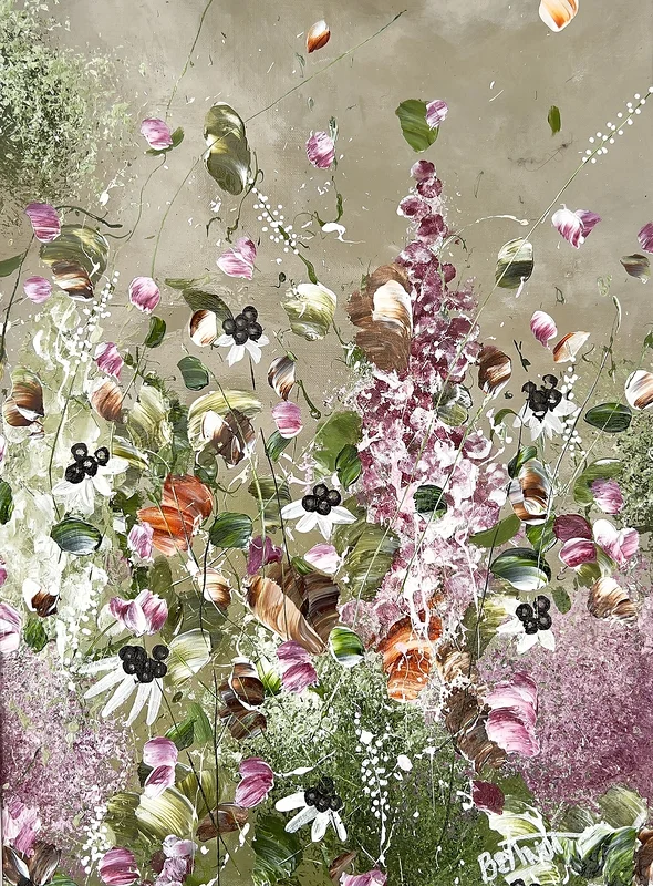 Akrylmålning Bramble & Bloom av Anna Artistockholm Brandt