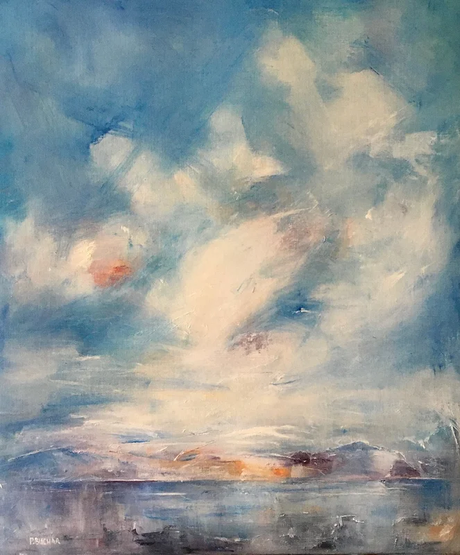 Oljemålning Skylight av Peter Buchar