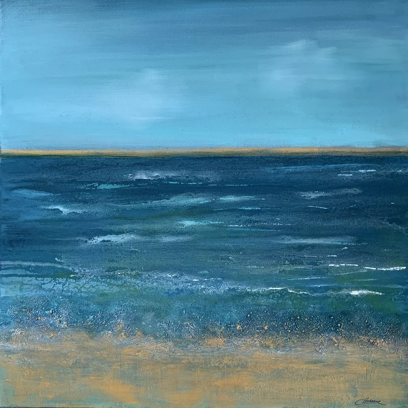 Akrylmålning Wild beach av Helene Landersten