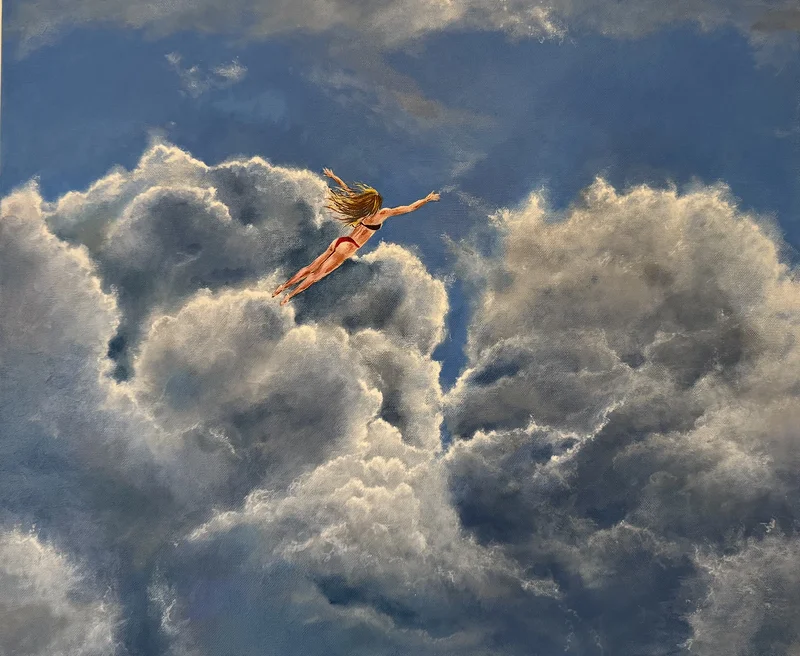 Akrylmålning Flygfärdig av Hanna Sandberg