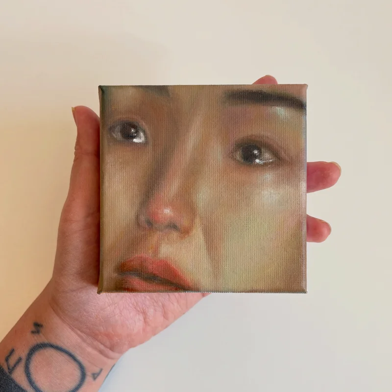 Oljemålning Echoes av Pupi Jing Wang