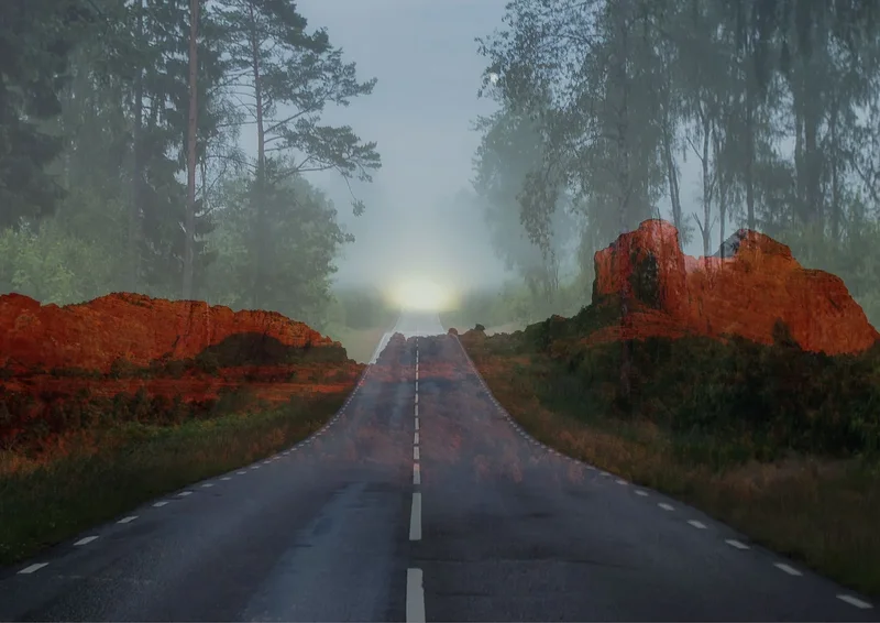 Crossroads II av Caroline Yazi