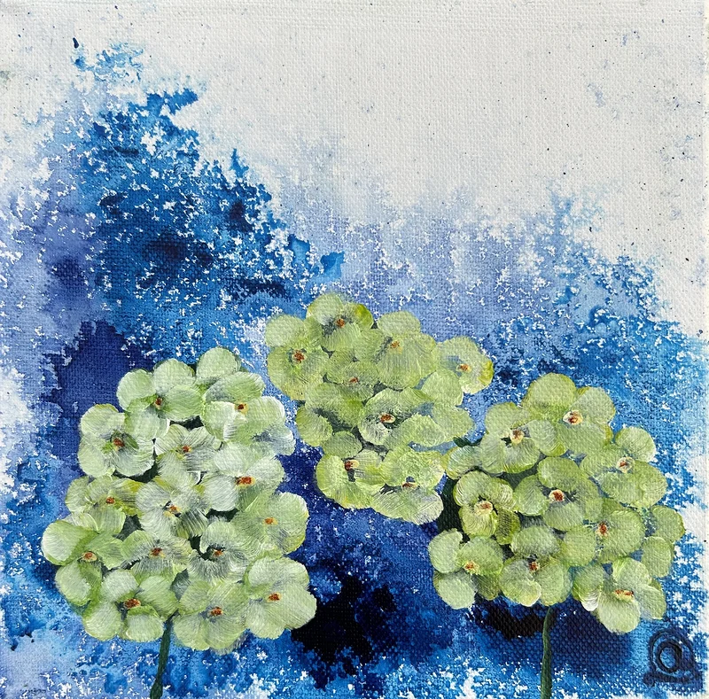 Stillness – Blue bloom #3 av Art By Lycke / Ann-Sofie Lycke
