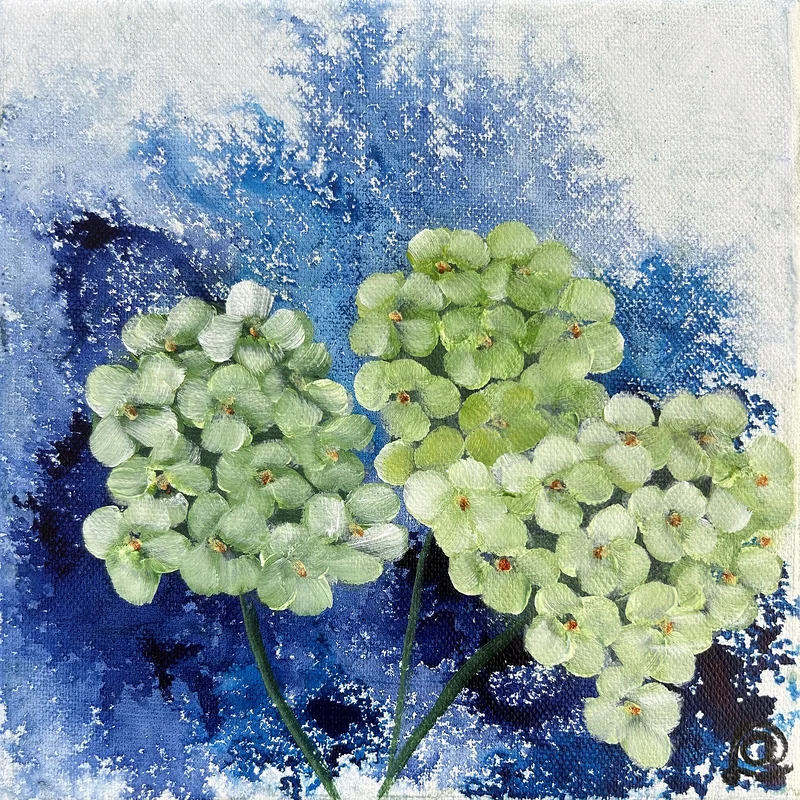 Stillness – Blue bloom #4 av Art By Lycke / Ann-Sofie Lycke