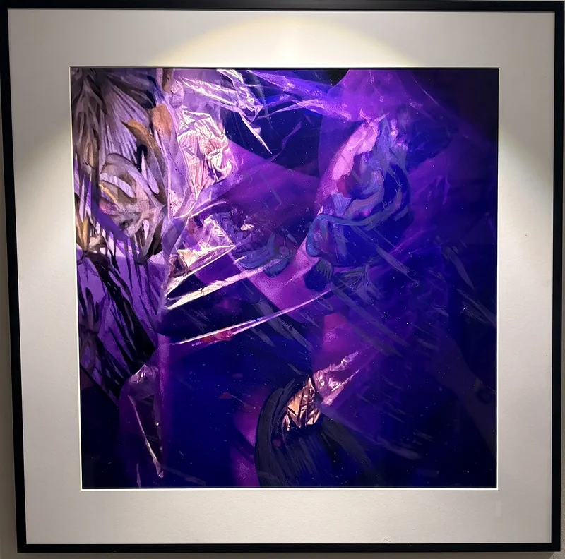 Akrylmålning Wrapped in Love - purple I av Vanyay