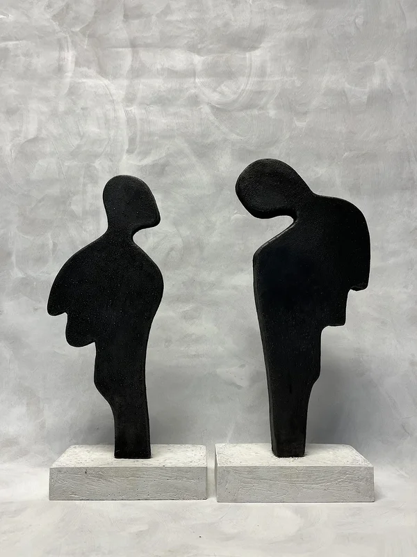 Skulptur Mötet av Margit Bylund