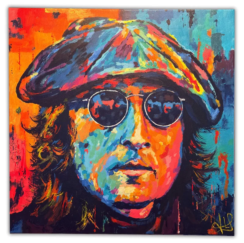 Akrylmålning John Lennon av Joachim Ljungh Stenström