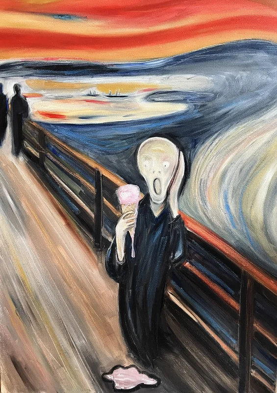 Oljemålning Edvards I-scream 2.0 av Sandra Ahlman