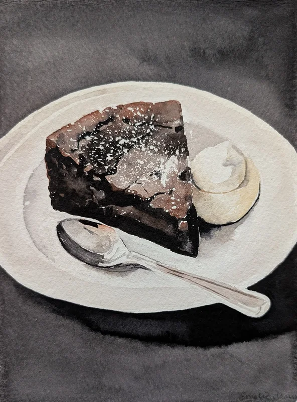 Akvarell KLADDKAKA av Emelie Aronsson