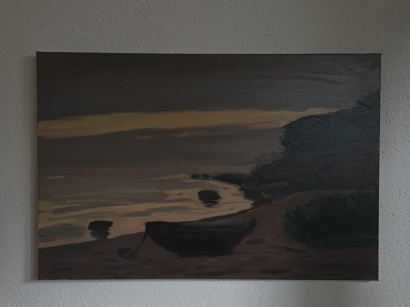 Oljemålning Sjökväll av Christopher Holm