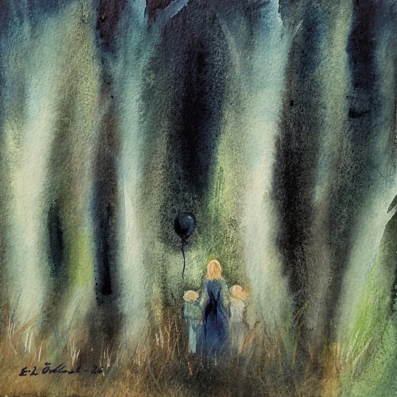 Akvarell av Eva-Lotta Örtlund