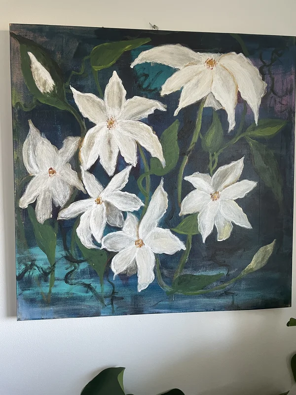 Akrylmålning Välj blomsort av Madelene Granath