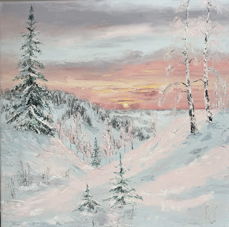 Oljemålning Frosted Silence av Dragan Avramovic