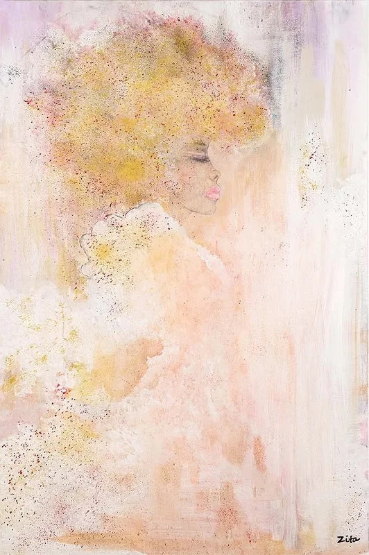 Akrylmålning Soul in Pastel av Johanna Holvid