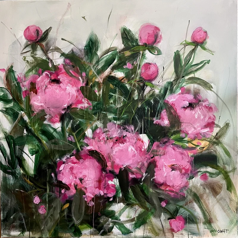 Akrylmålning Blommor av Ilona SWAT