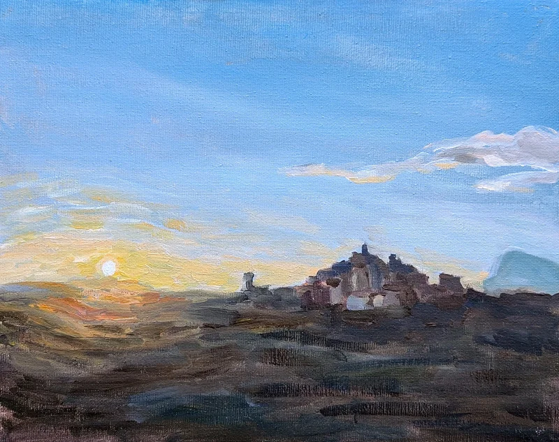 Oljemålning Sunset in Le Marce av Timofey Makoveychuk