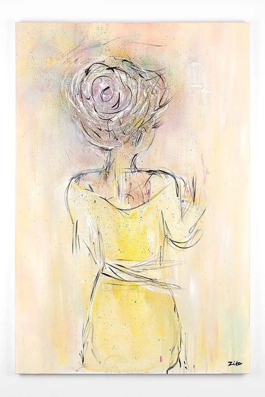 Akrylmålning Spiral of Thought av Johanna Holvid