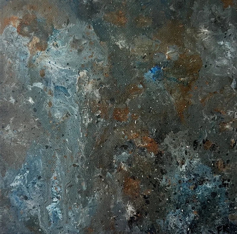 Akrylmålning Abstract III av Fatima Khaled